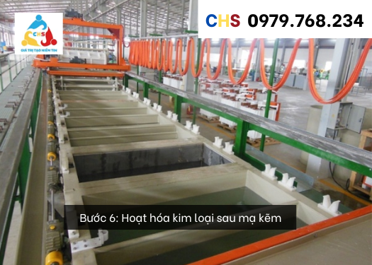 Mạ Kẽm Là Gì? Quy Trình 8 bước Mạ Kẽm Tiêu Chuẩn và Các Lỗi Thường Gặp 21 Bước 6: Hoạt hóa kim loại sau mạ kẽm