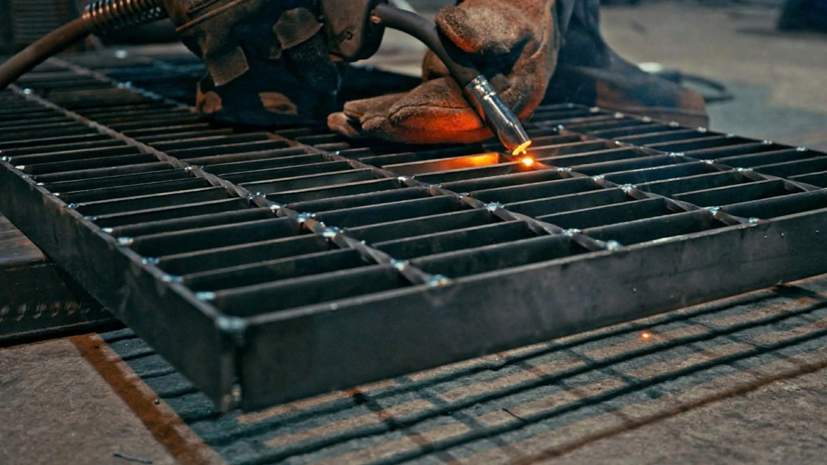 gia công tấm sàn grating tại xưởng CHS